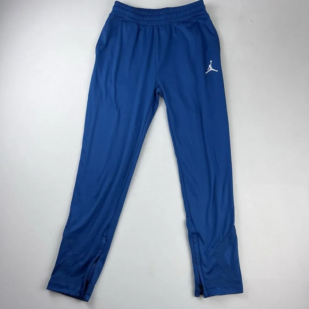 Air Jordan Athletic Pants Boy’s Large Blue Dri-FIT Fleece Lined Jumpman Zip Gym
